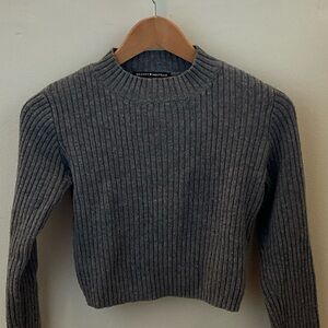 Brandy Melville Charcoal Ribbed Sweater